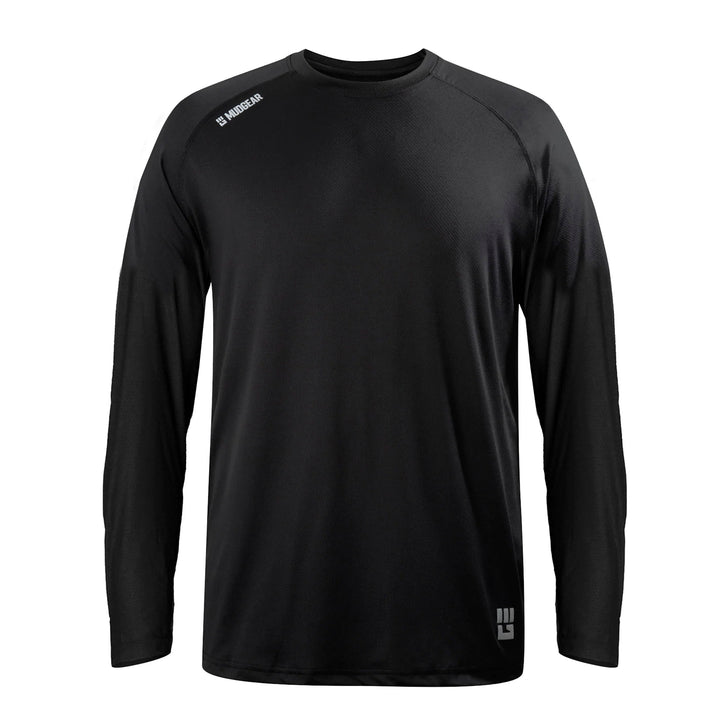 Mudgear Men's Loose Fit Performance Shirt VX - Long Sleeve (Black)